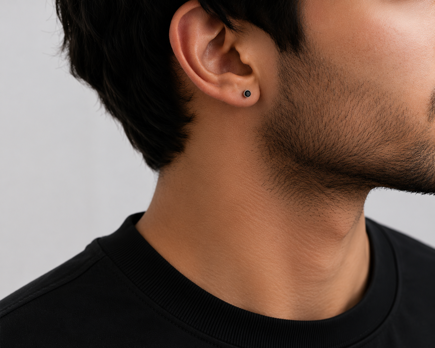 Magnetic Ear Studs-Black