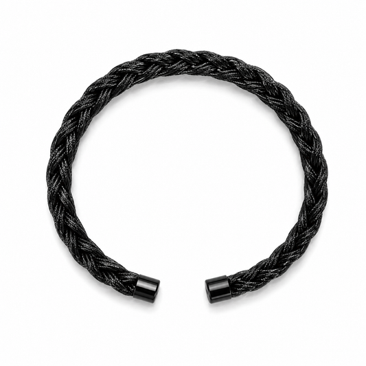Braided Cuff Bracelet-Black