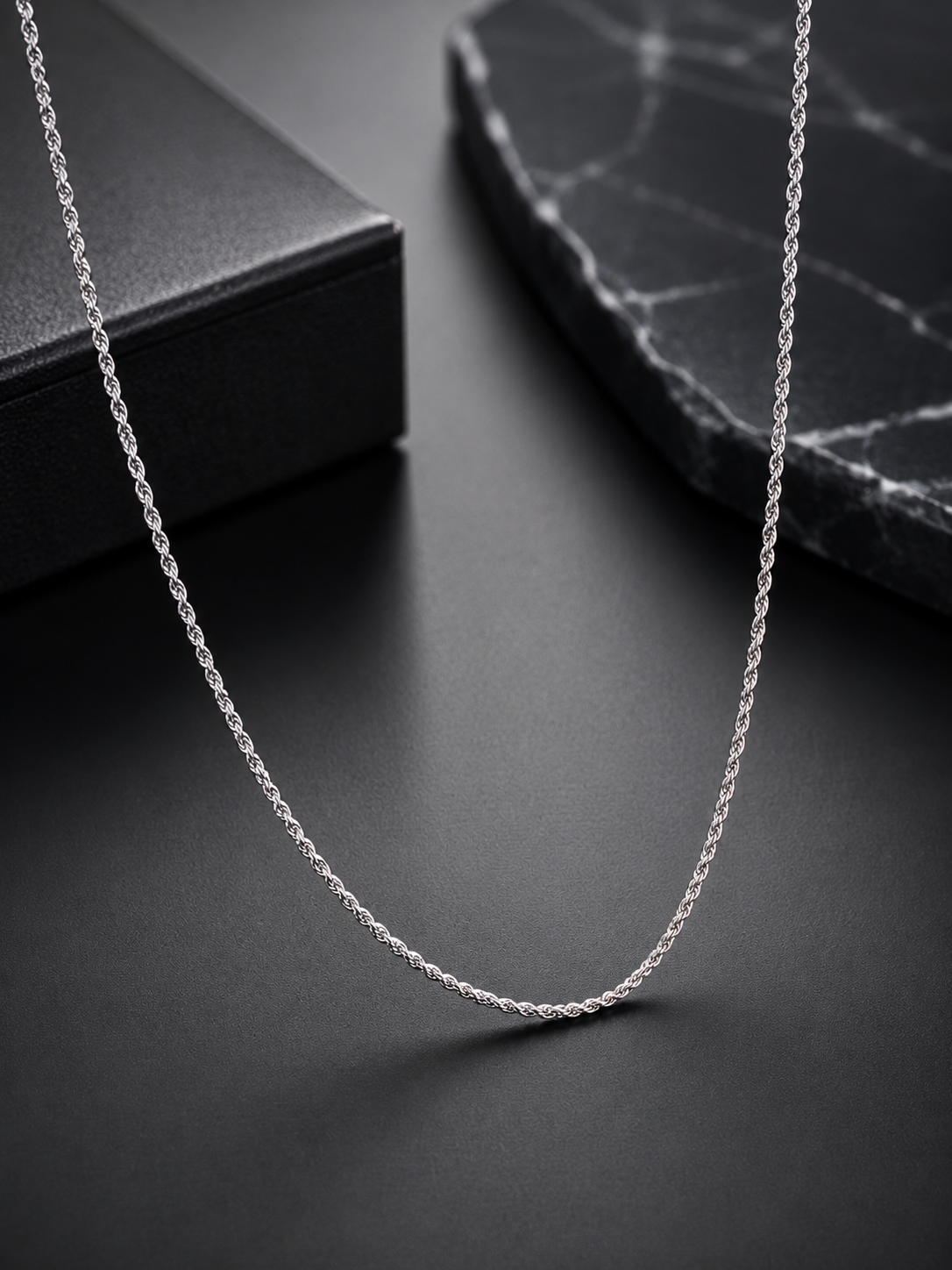 Twisted Rope Chain-Silver