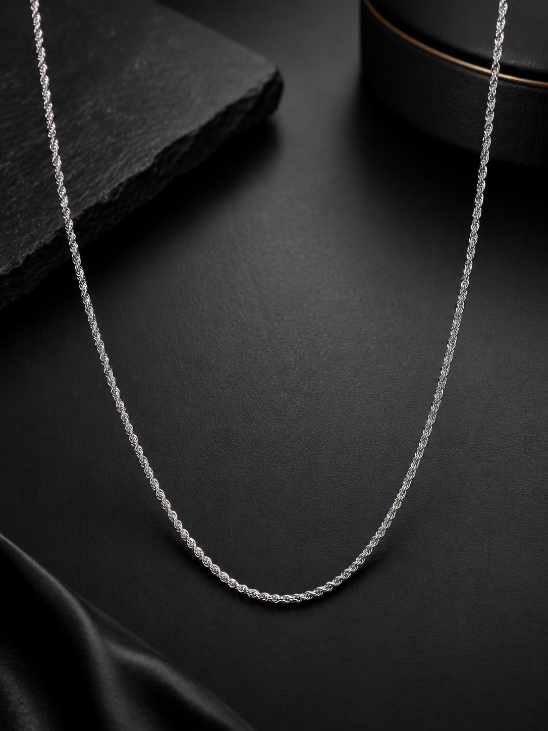 Twisted Rope Chain-Silver