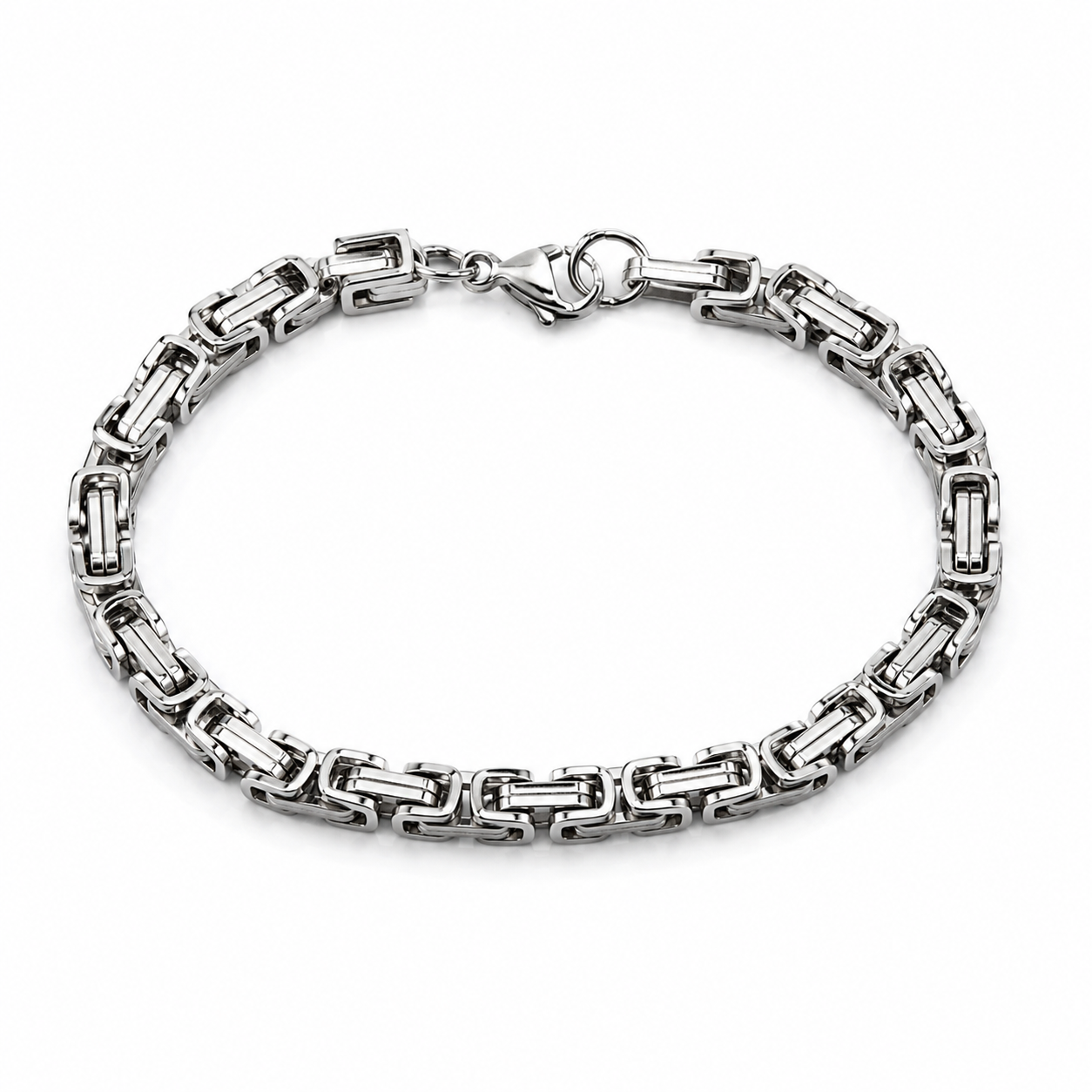 5mm Stainless Steel Byzantine Bracelet