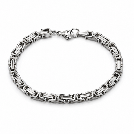 5mm Stainless Steel Byzantine Bracelet