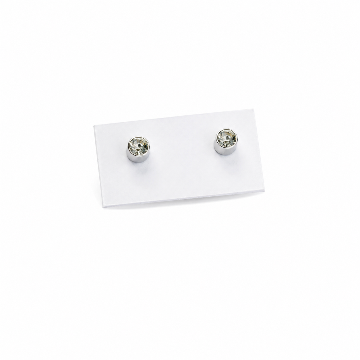 Magnetic Ear Studs-White.