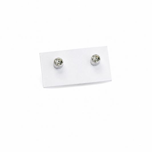 Magnetic Ear Studs-White.