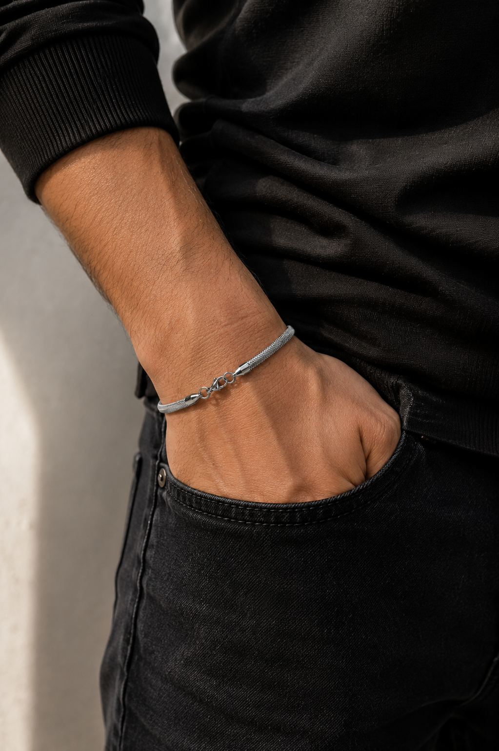 Snake Chain Bracelet-Silver