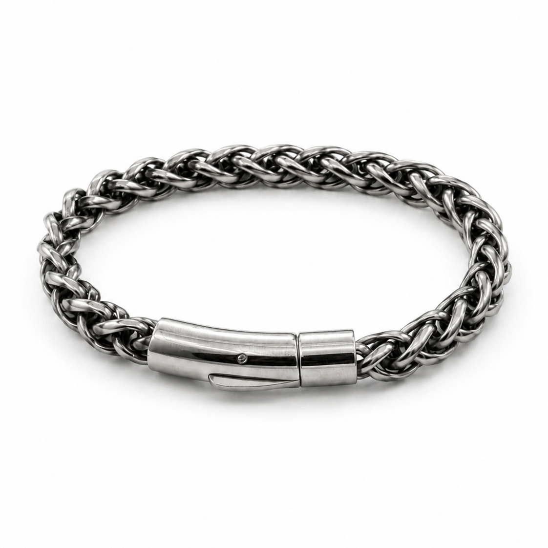 Prince Of Wales Chain Bracelet-Charcoal Silver
