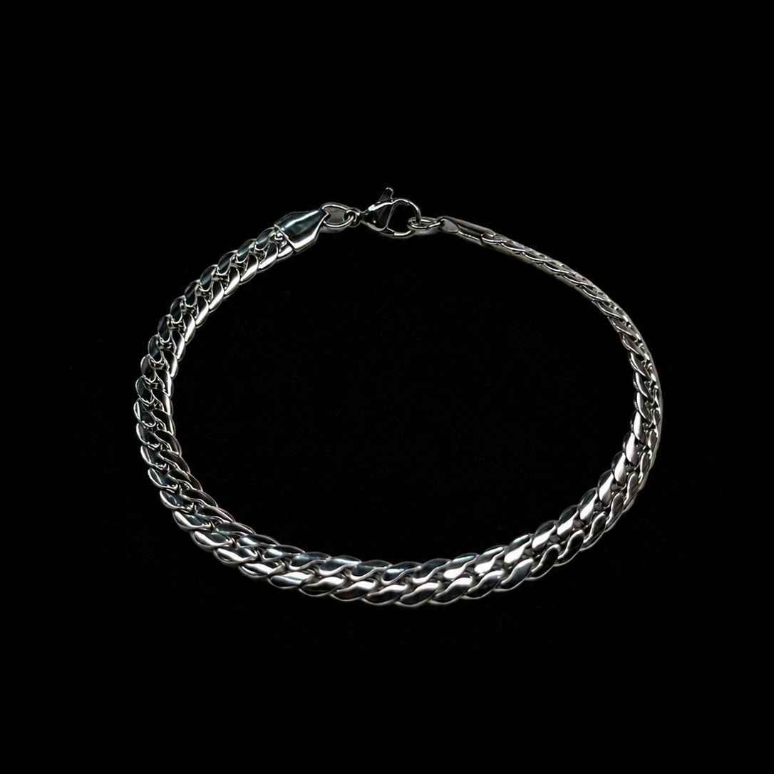 Double Curb Link Chain Bracelet